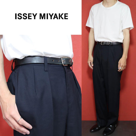 Issey Miyake 07AW Two-Pleated Wide Wool Slacks Size 2