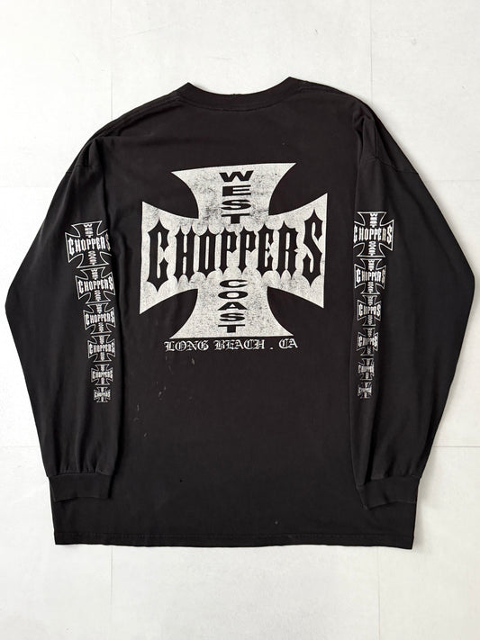 Vintage west coast choppers 90s Faded Cross Design Long Sleeve Tee