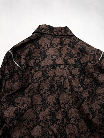 Undercover 1990s Variable Skull Western Shirt Brown Size M