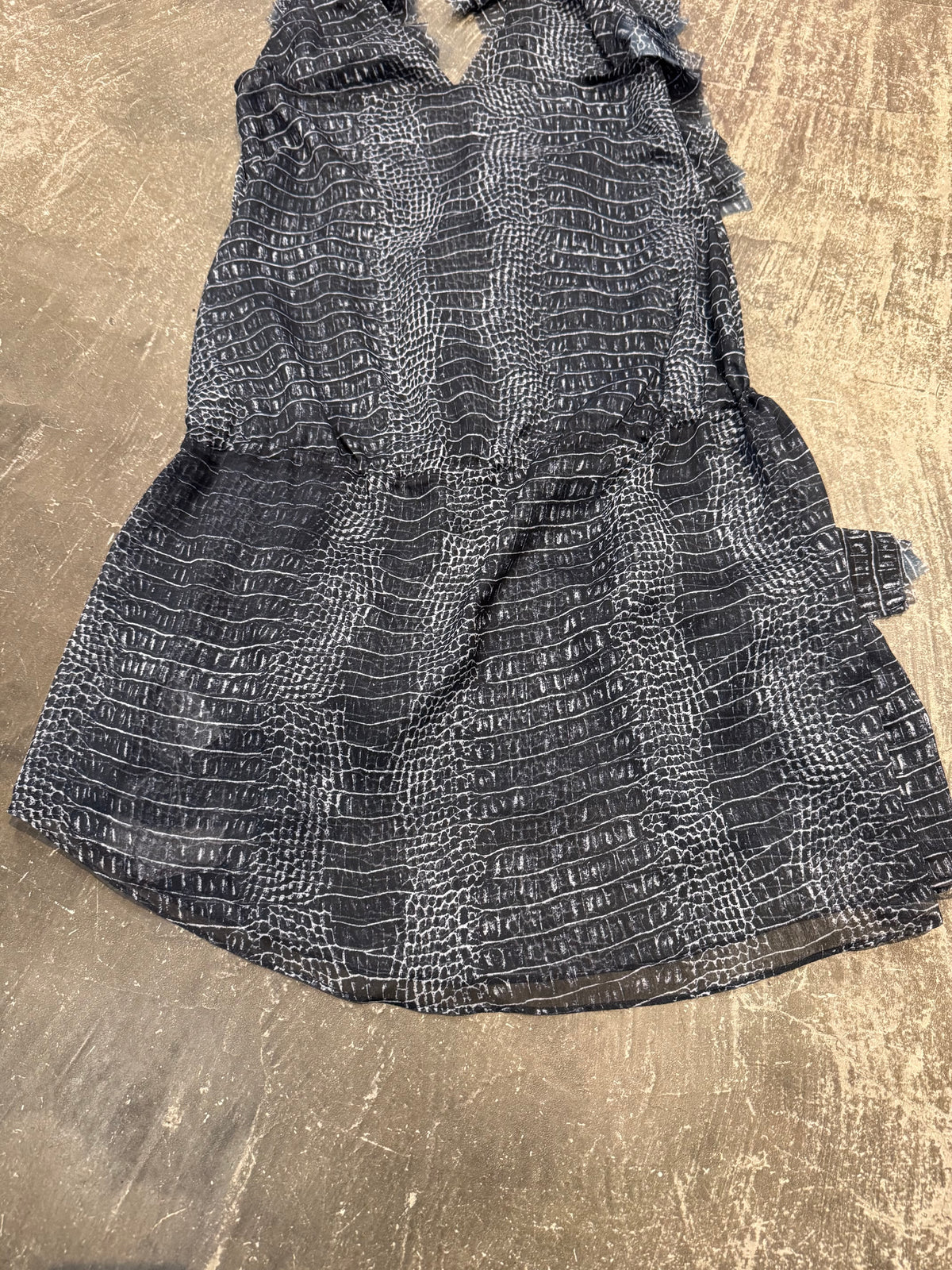 Room SERVICE Black Crocodile Polyester Size S