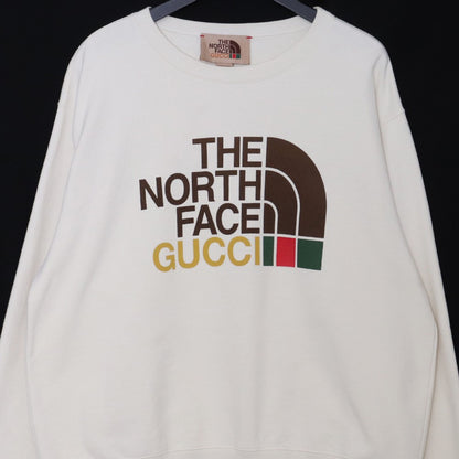GUCCI x The North Face Logo Sweatshirt Beige Sweatshirt Size S