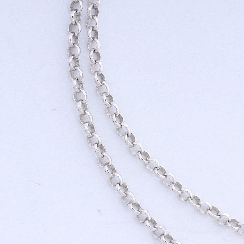 Chrome Hearts Silver Roll Chain Necklace