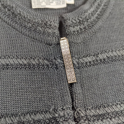 Salvatore Ferragamo Double Zip Up Cardigan Gray Size M