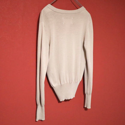 Maison Margiela Pink Rib & Hole Design Cardigan Size S
