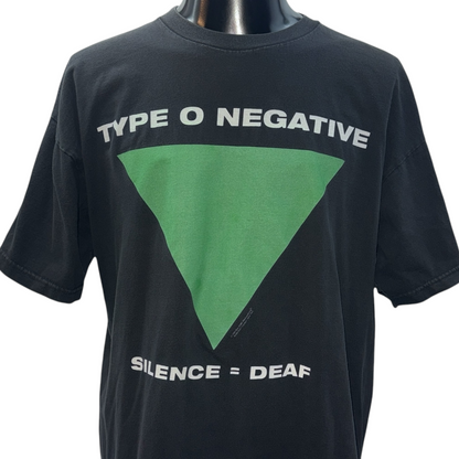 TYPE O NEGATIVE SILENCE=DEAF Blue T-Shirt Size XL