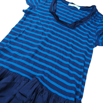 sacai luck Cupro Switching Layered S/S Top Blue Size 2