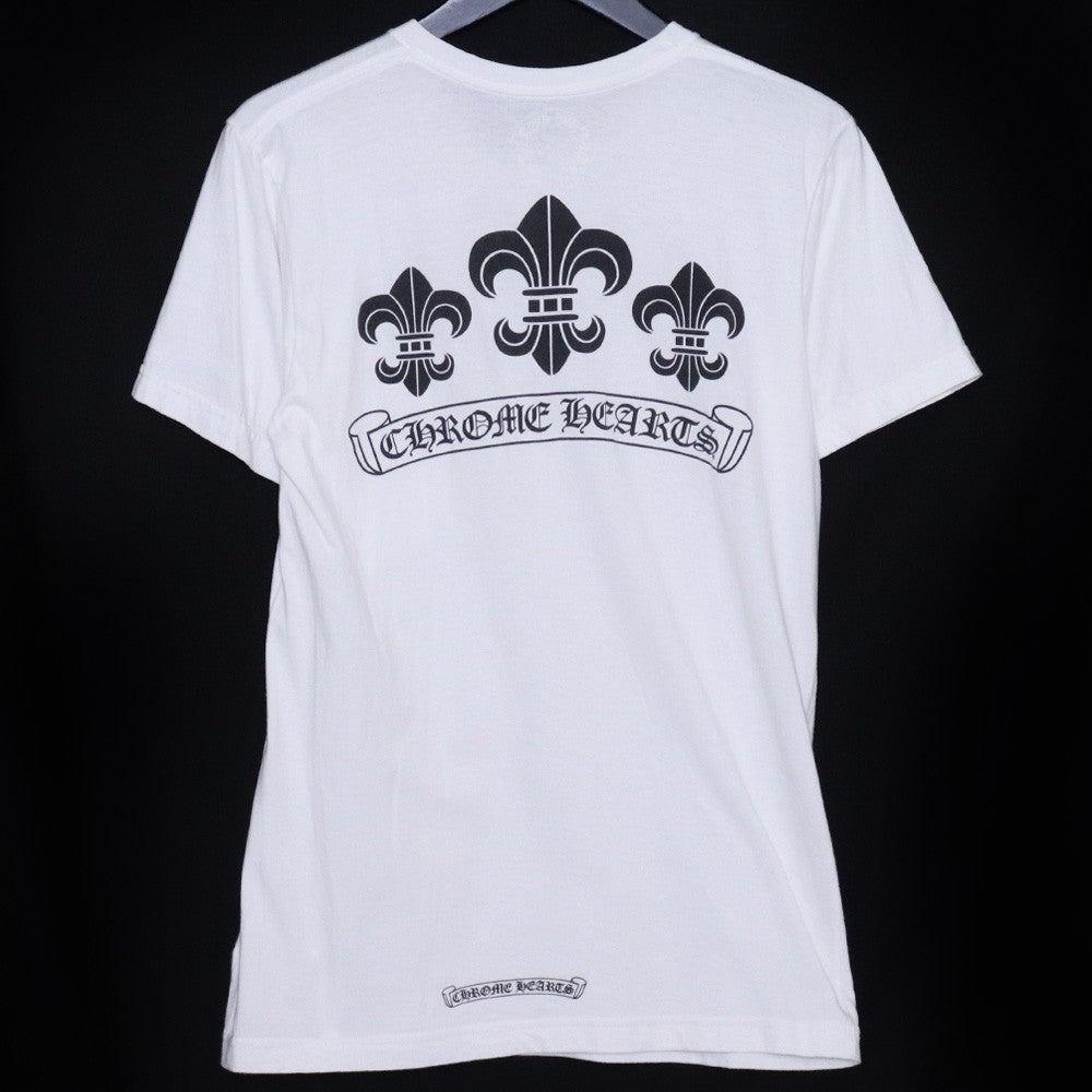 CHROME HEARTS BS Fleur Logo Print T-Shirt White Size S