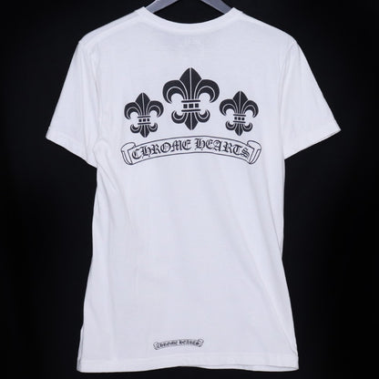 CHROME HEARTS BS Fleur Logo Print T-Shirt White Size S