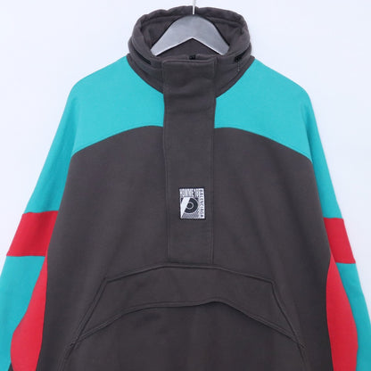 Balenciaga Multi-Color Half-Zip Kangaroo Hoodie Size M