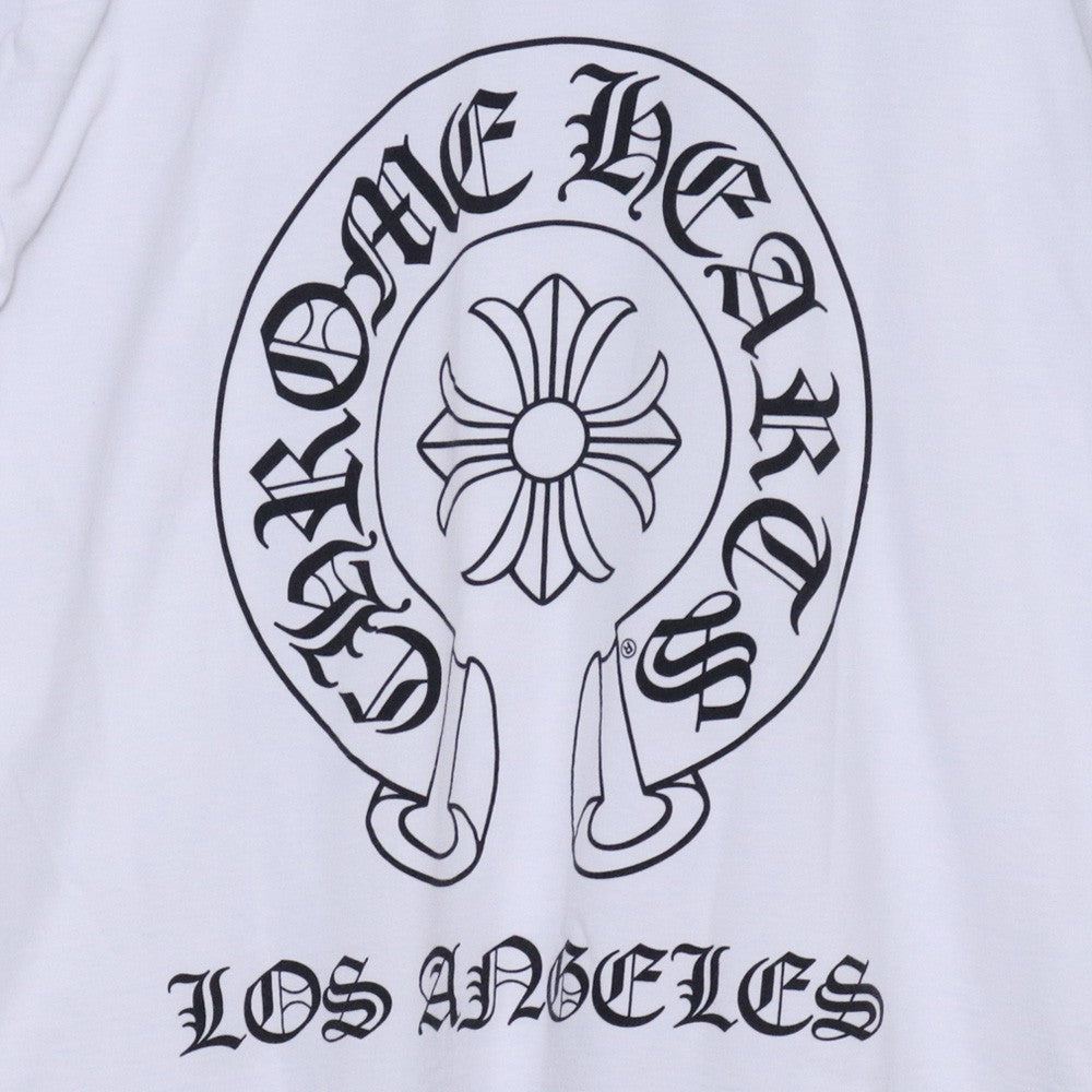 CHROME HEARTS LA Horseshoe Logo Long T-Shirt White Size XL