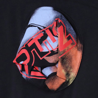 Raf Simons Oversized Printed Holes T-Shirt Black Size S