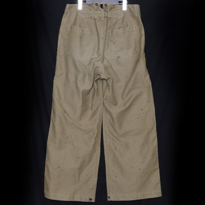 ISO Beige Cotton Baggy Work Trousers Size 3