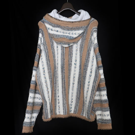 Amiri Beige Viscose Knit Hoodie Size L