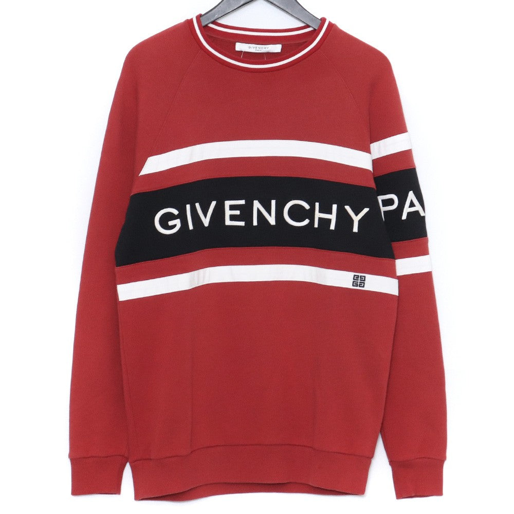 GIVENCHY 19SS 4G Emblem Embroidered Sweatshirt Red Size XS