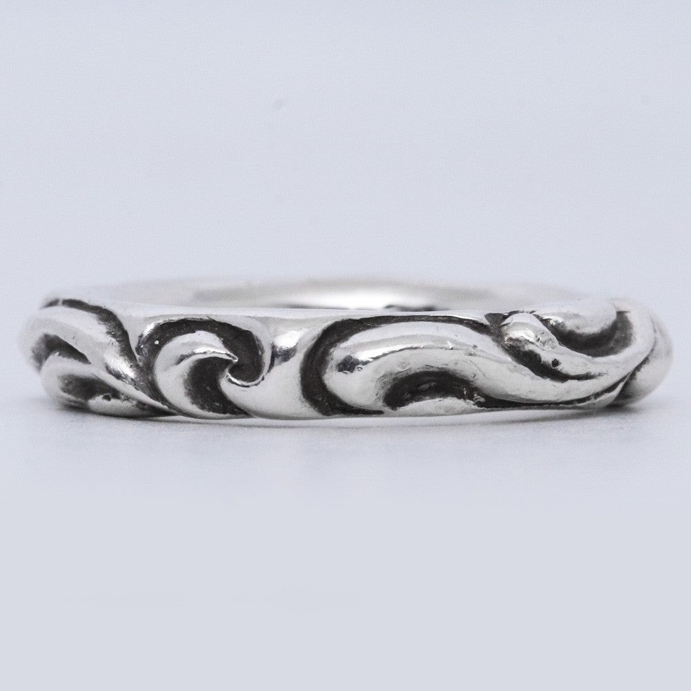 CHROME HEARTS SCRL Band Ring Silver Size JP 14