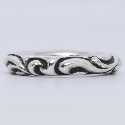 CHROME HEARTS SCRL Band Ring Silver Size JP 14