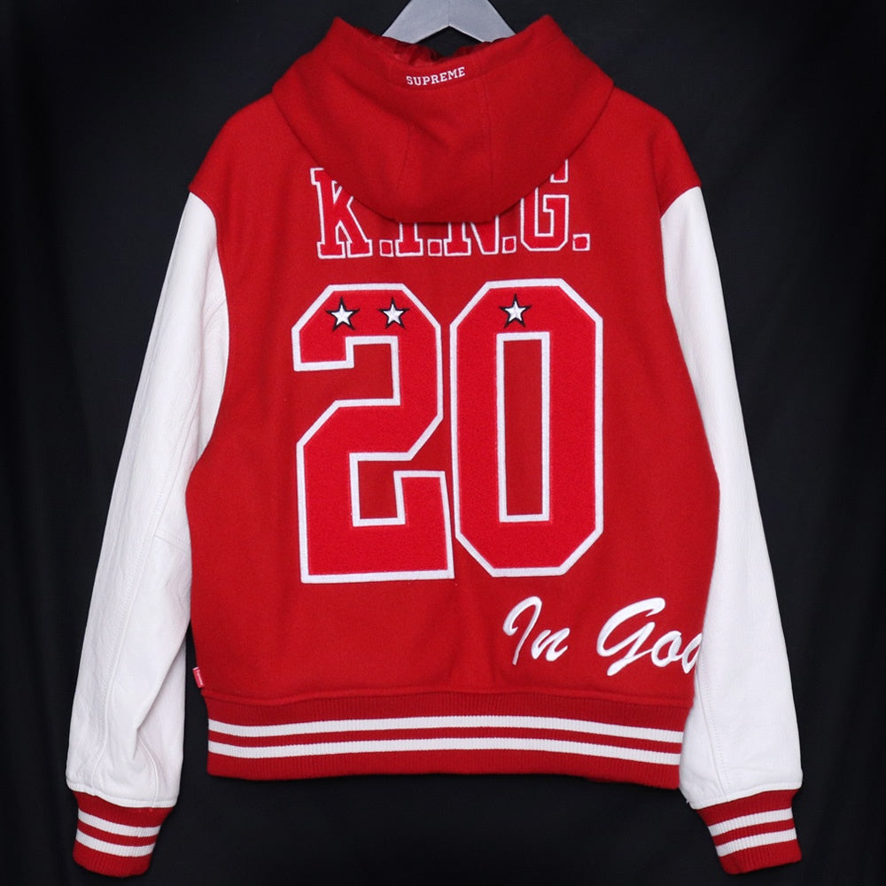 SUPREME 20AW King Hooded Varsity Jacket Red Size M