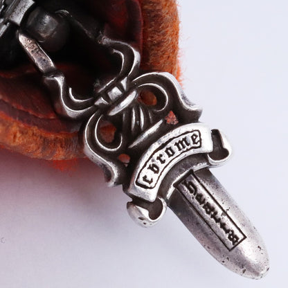 CHROME HEARTS Dagger Zip Change Purse Orange Size F