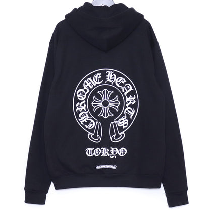 CHROME HEARTS Tokyo Ltd Back Horseshoe Hoodie Black Size M