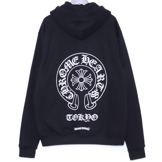 CHROME HEARTS Tokyo Ltd Back Horseshoe Hoodie Black Size M