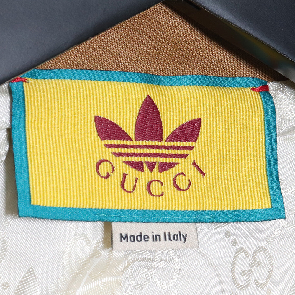 GUCCI × ADIDAS Cotton Jersey Track Jacket Brown Size S