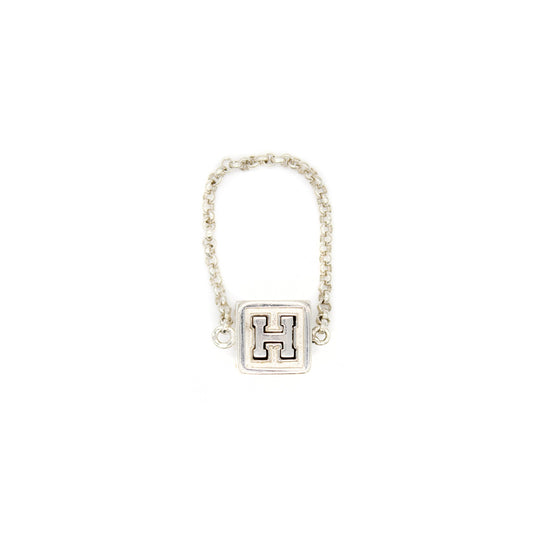 Hermes HERM Silver Ring Size 2.1CM Size ① 2.1CM