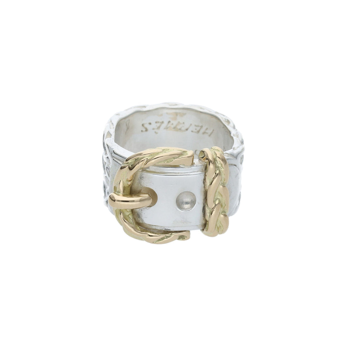 Hermes HERMÈS 1980s Silver Gold Ring