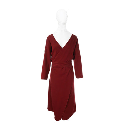Jean Paul GAULTIER Red Wool Midi Dress Size 40