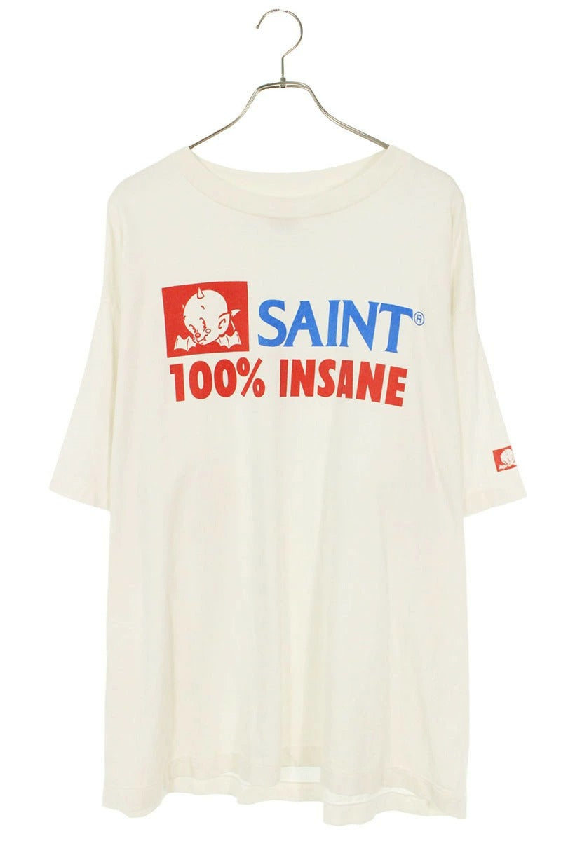 Vintage Saint Michael Tops - SAINT MICHAEL INSANE Printed T-Shirt White Size XL - Authentic Archive