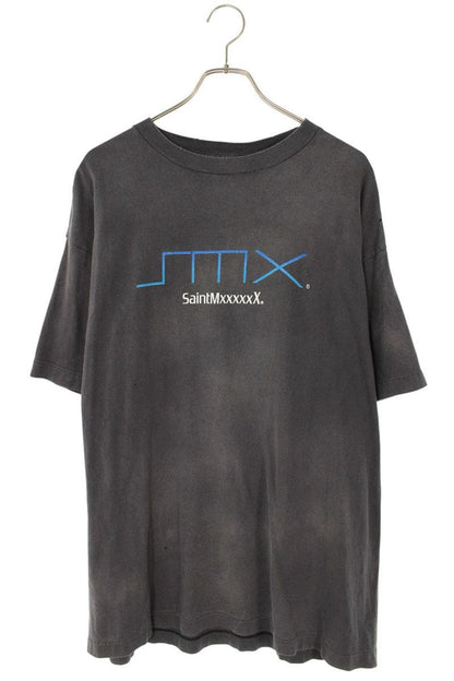 Vintage Saint Michael Tops - SAINT MICHAEL Distressed Printed T-Shirt Black Size XL - Authentic Archive