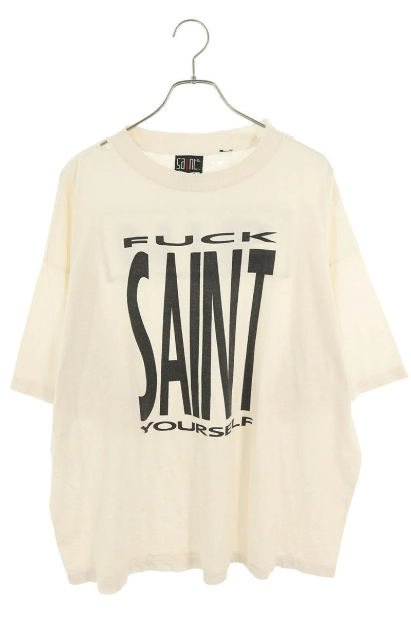 Vintage Saint Michael Tops - SAINT MICHAEL 25SS SAINT YOURSELF Printed T-Shirt White Size XXL - Authentic Archive
