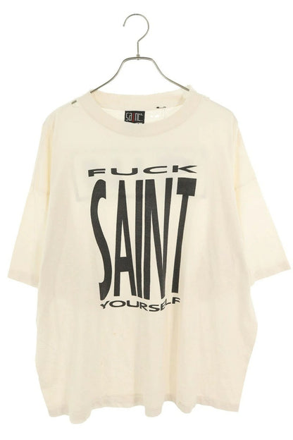 Vintage Saint Michael Tops - SAINT MICHAEL 25SS SAINT YOURSELF Printed T-Shirt White Size XXL - Authentic Archive