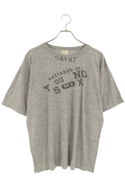Vintage Saint Michael Tops - SAINT MICHAEL BerBerJin 25SS College Logo T-Shirt Gray Size M - Authentic Archive