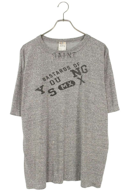 Vintage Saint Michael Tops - SAINT MICHAEL BerBerJin College Logo T-Shirt Gray Size M - Authentic Archive