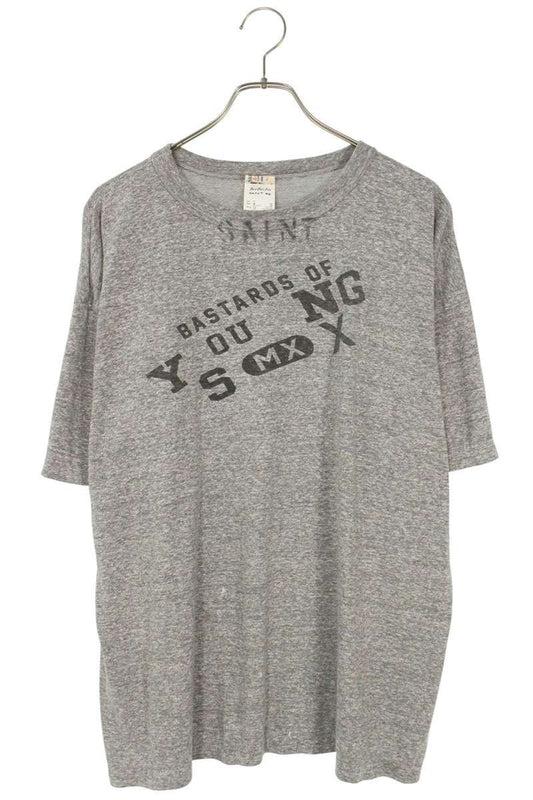 Vintage Saint Michael Tops - SAINT MICHAEL BerBerJin College Logo T-Shirt Gray Size M - Authentic Archive