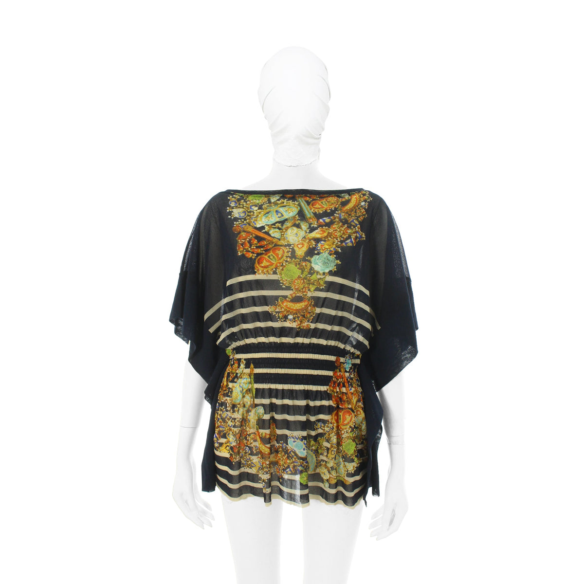 Jean Paul Gaultier Soleil Long Sleeve Shirt Blue Size S