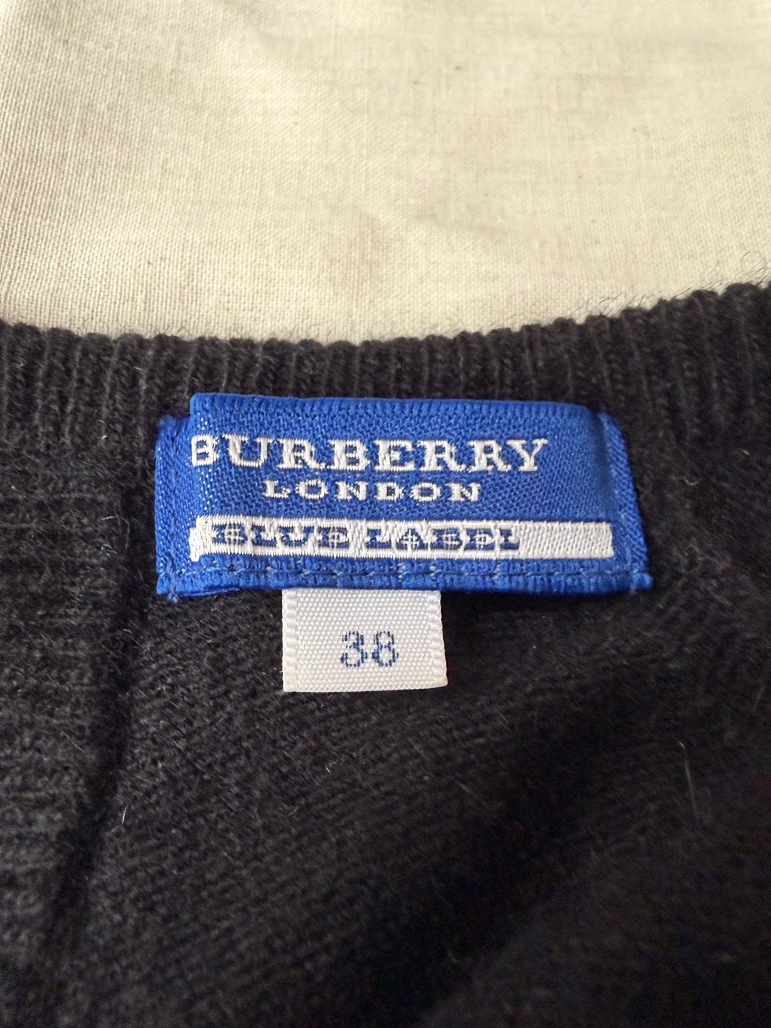 BURBERRY BLUE LABEL 00s Wool Cashmere Backless Knit Black