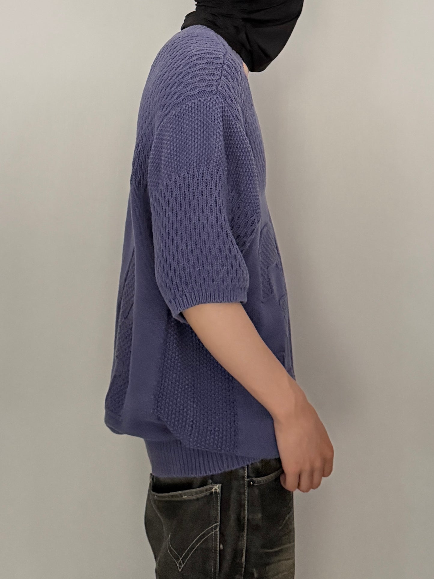 PHENOMENON 14ss Number Cotton Knit Purple Size L