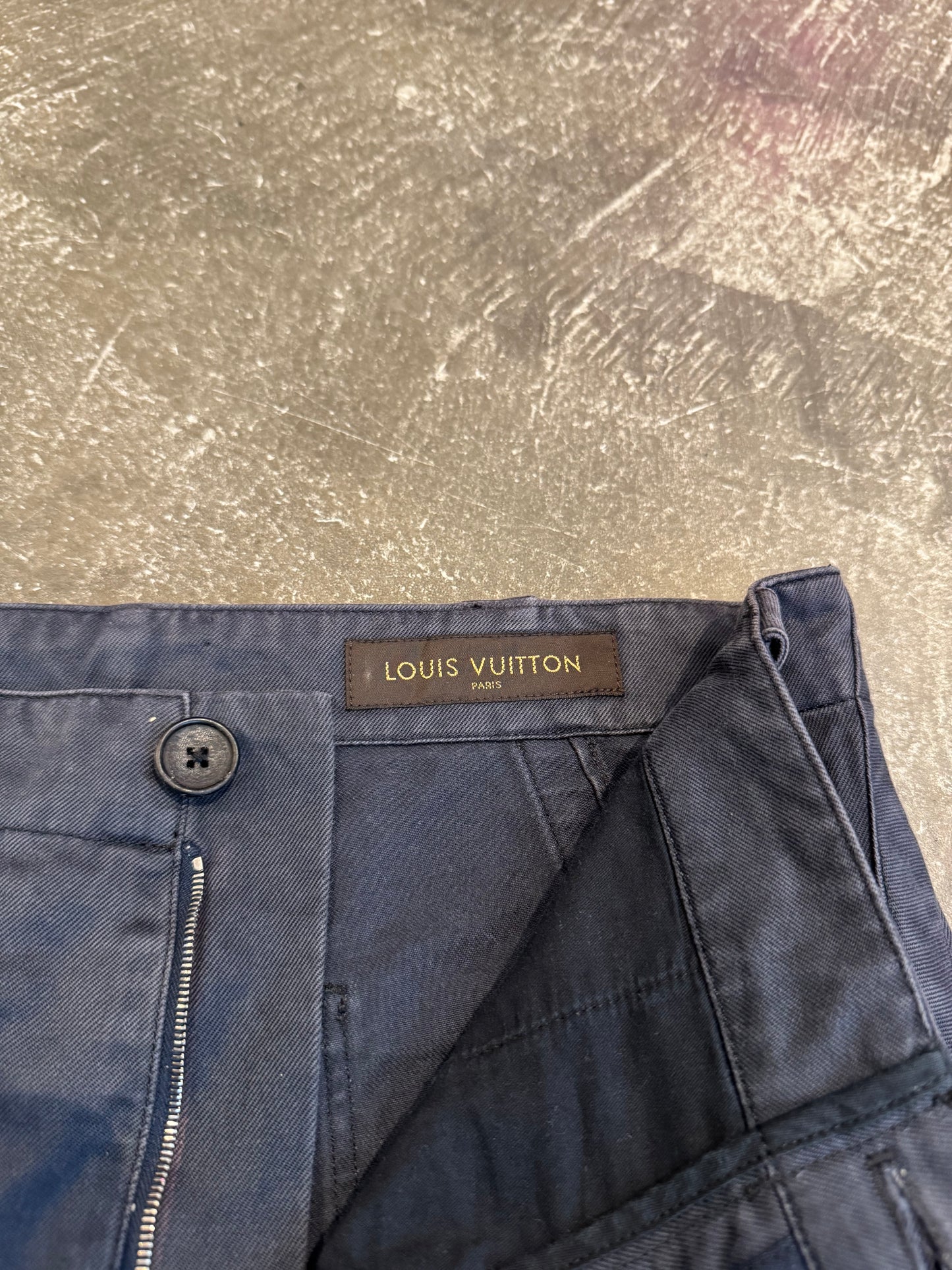 Louis Vuitton Navy Cotton Pants Size 36