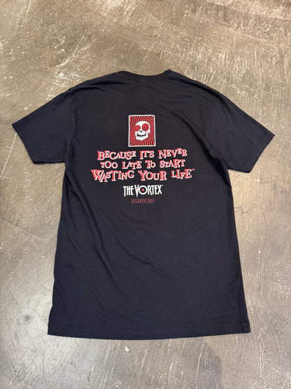 Vintage Black Cotton Blend Tee Size S