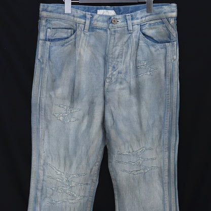 Denim Flare Boro 25SS Triple Seams 6P Denim Blue Size 2