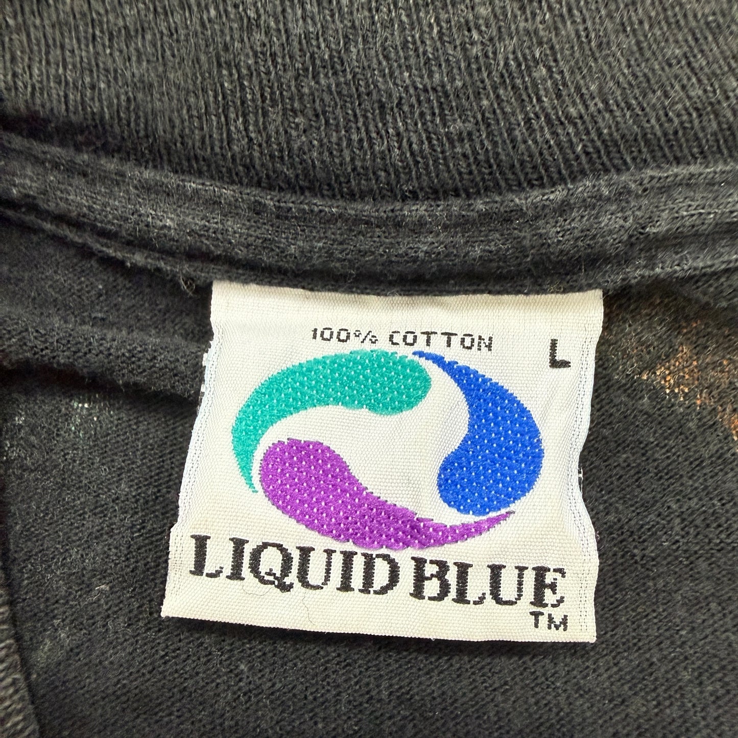 LIQUID BLUE 90s 1995 Copyright All-Over Print Tiger Size L