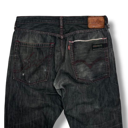 Fragment Design 00s Levi's Fenom Black Pink D-Ring Jeans