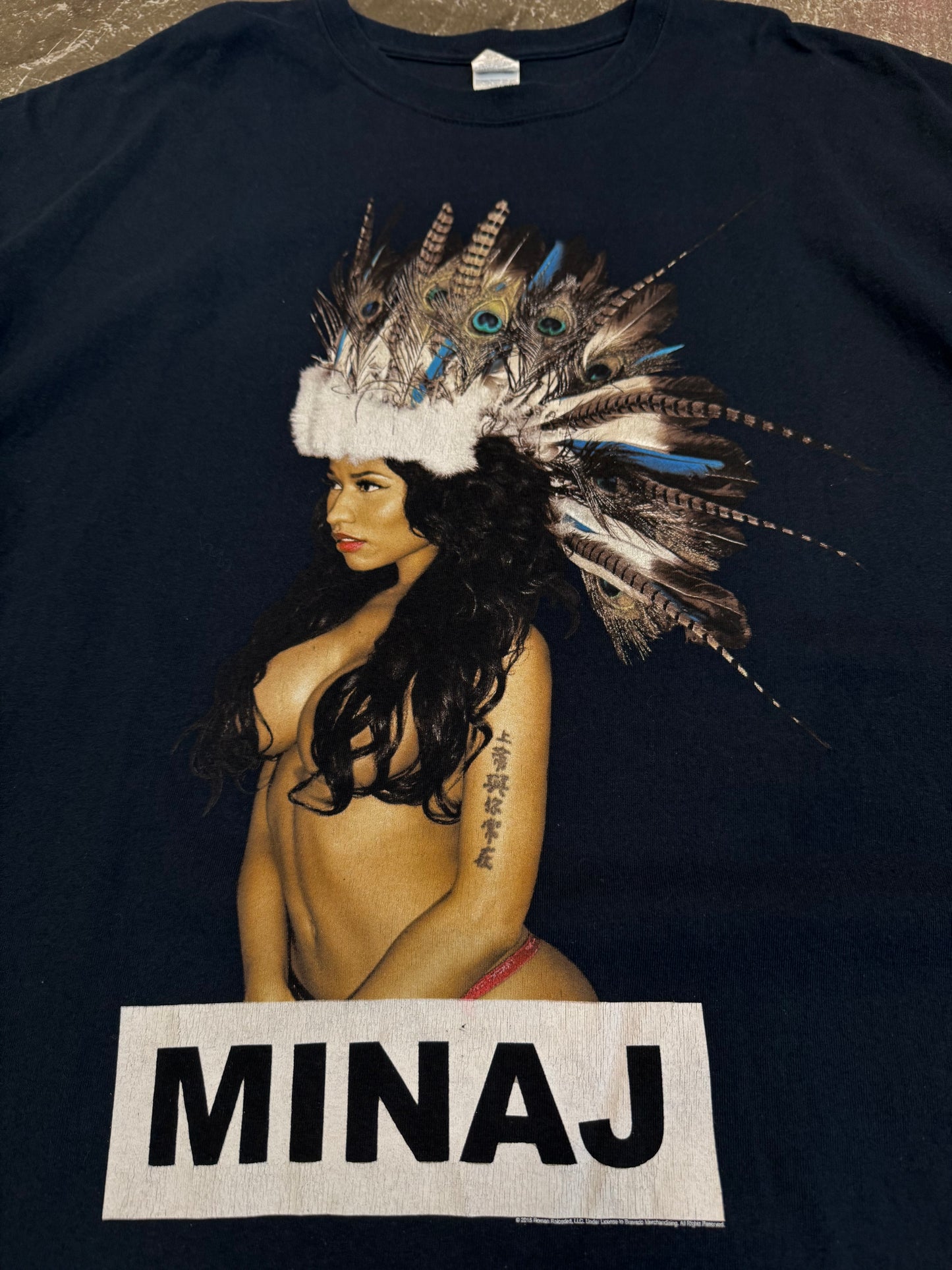 Vintage Black Cotton Nicki Minaj TEE Size XXL