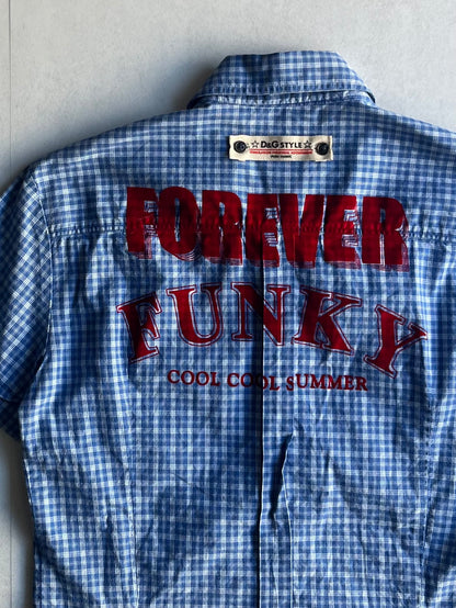 Dolce & Gabbana Blue D&G Message Long Sleeve Shirt Size M
