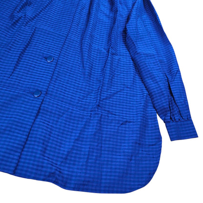 Christian Dior 90s Shadow Check Rayon Shirt Purple Size M