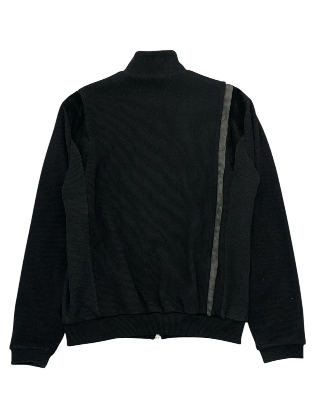 XLIM Black Textured Track Jacket Panelled Details