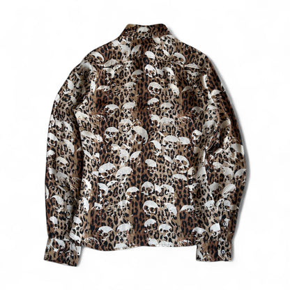 Vintage THE HYSTERIC XXX Skull&Leopard Long Sleeve Shirt Size S