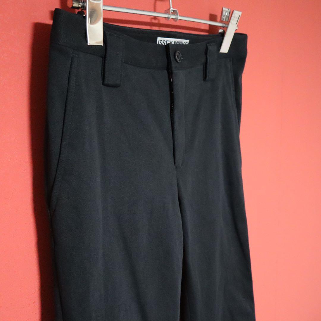 Issey Miyake Black Cotton Stretch Skinny Pants Size 2