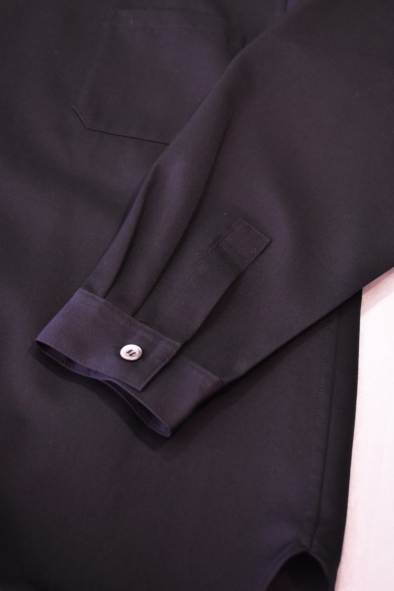 Yohji Yamamoto 90s Y's Wool Gabardine Shirt Black Size XL
